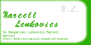 marcell lenkovics business card